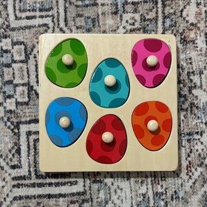 Vibrant Wooden Egg Puzzle for Kids